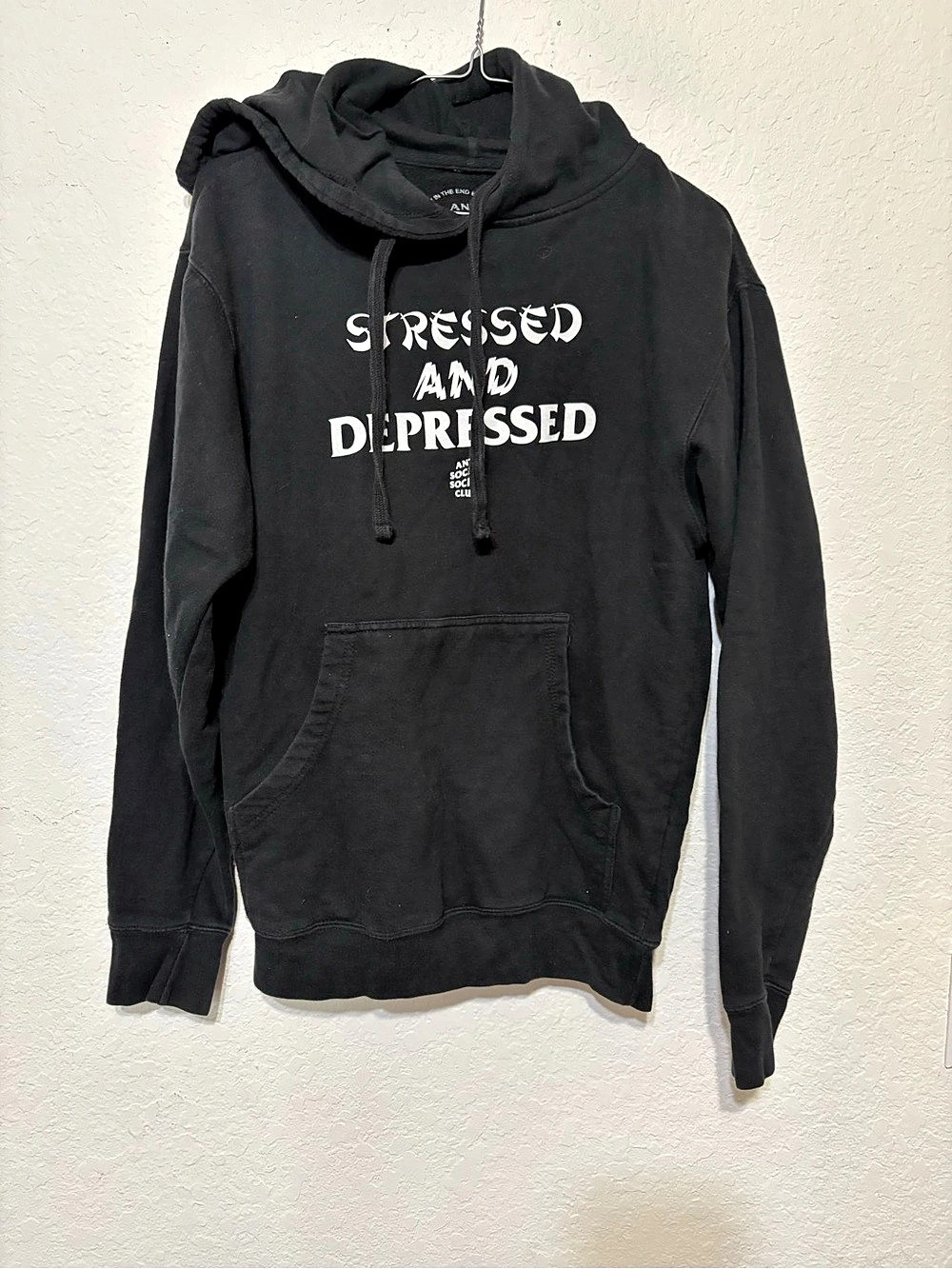 Anti Social Club Stressed and Depressed Hoodie in Black